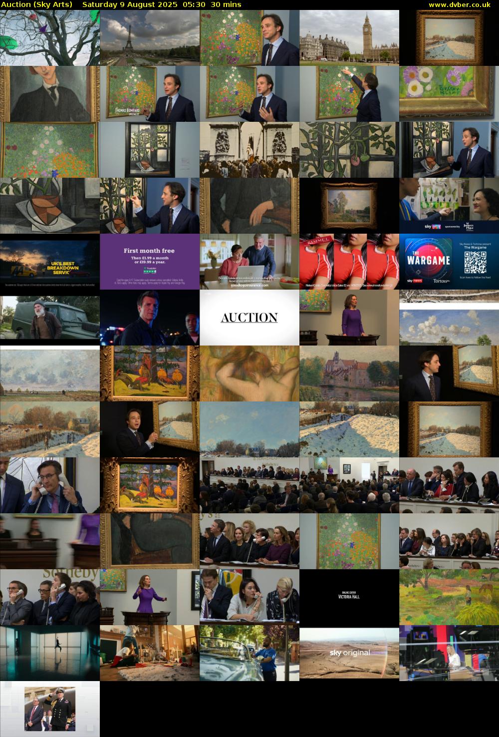 Auction (Sky Arts) Saturday 9 August 2025 05:30 - 06:00