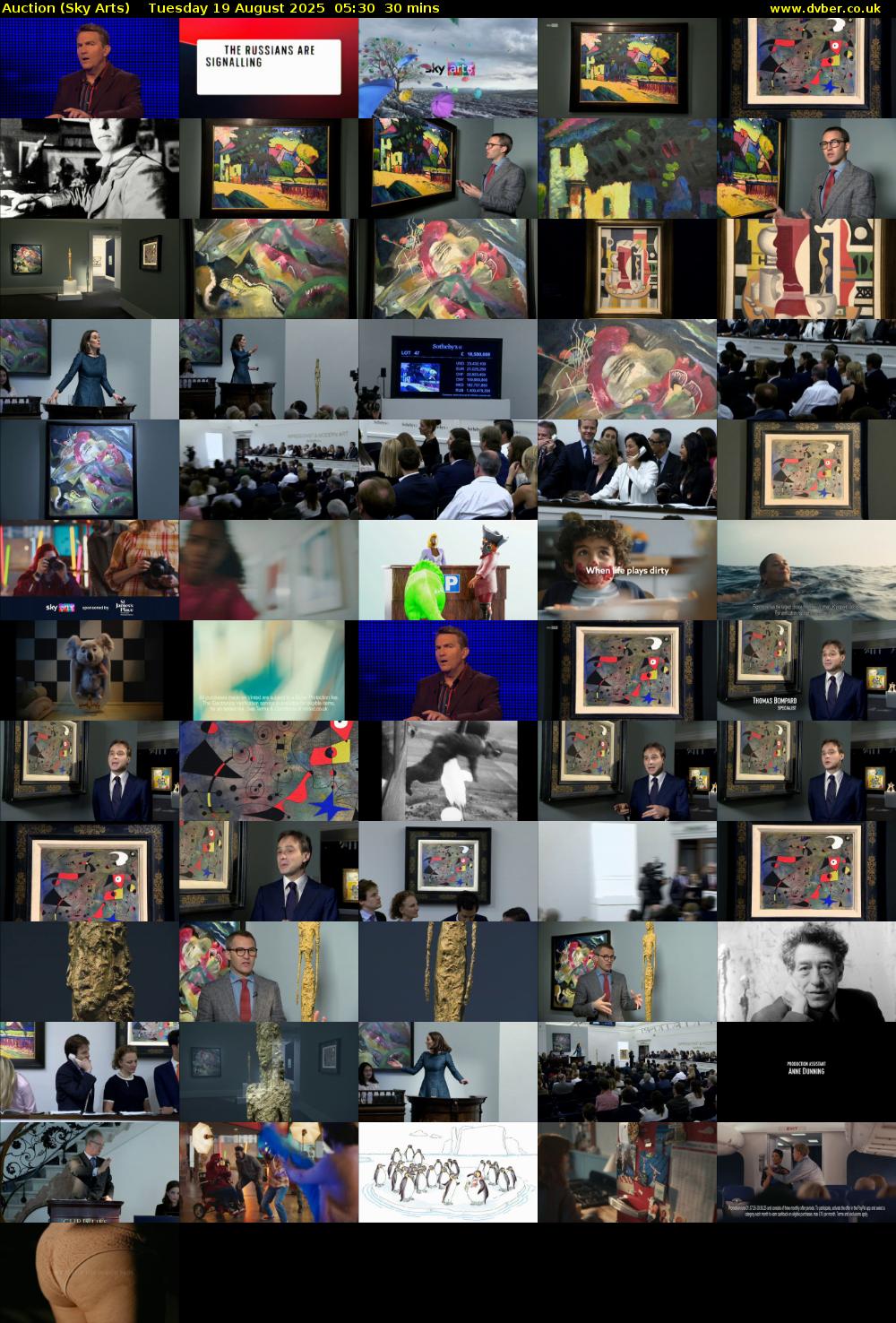 Auction (Sky Arts) Tuesday 19 August 2025 05:30 - 06:00