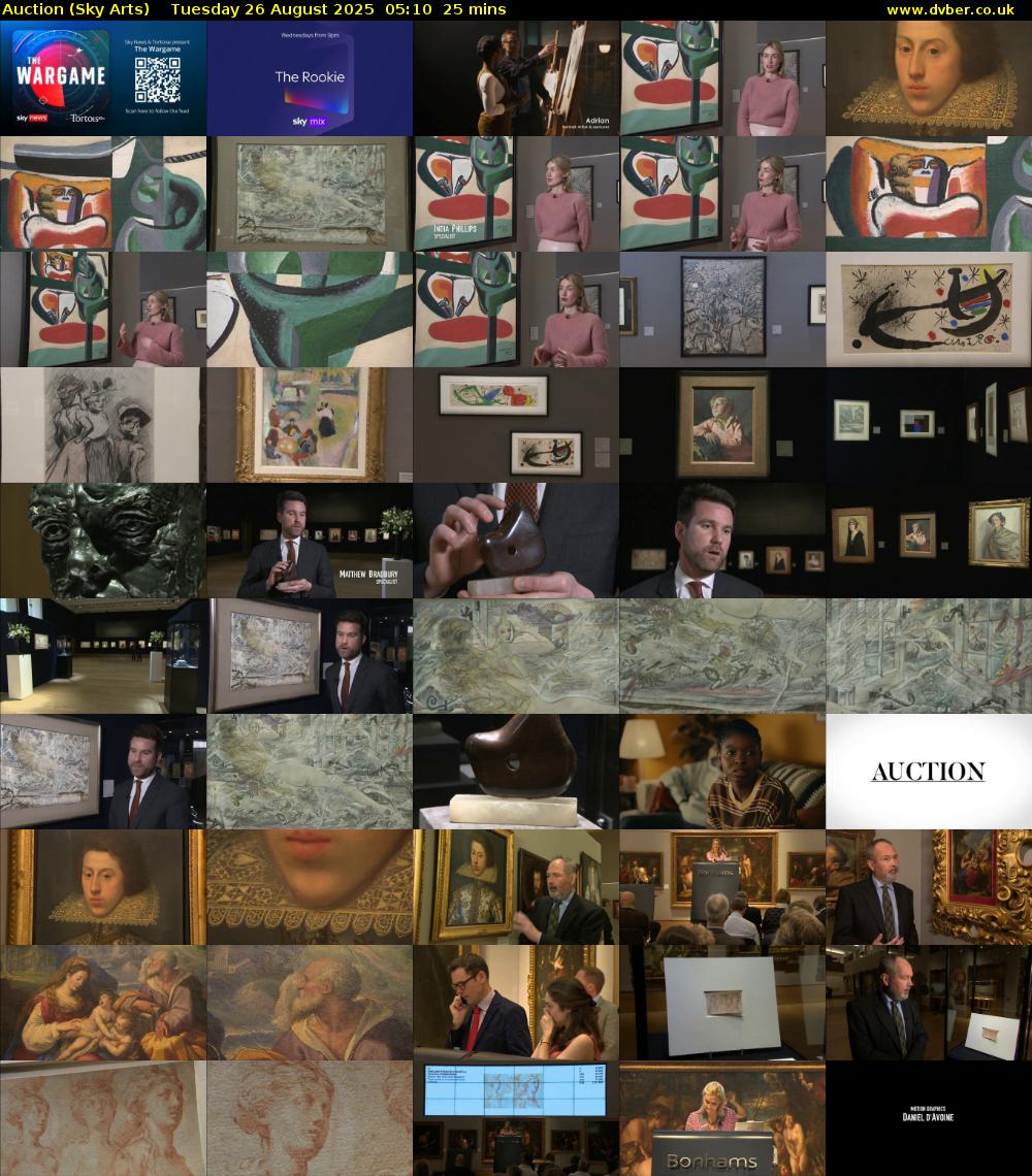 Auction (Sky Arts) Tuesday 26 August 2025 05:10 - 05:35