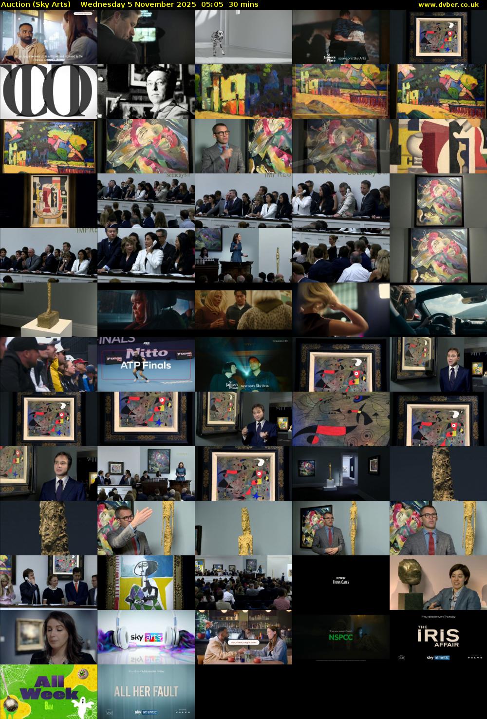Auction (Sky Arts) Wednesday 5 November 2025 05:05 - 05:35