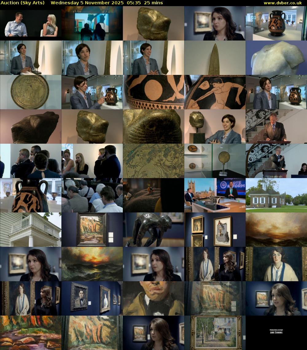 Auction (Sky Arts) Wednesday 5 November 2025 05:35 - 06:00