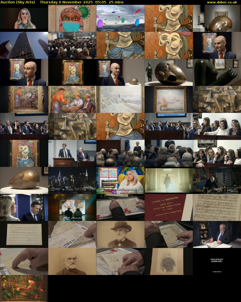 Auction (Sky Arts) Thursday 6 November 2025 05:05 - 05:30