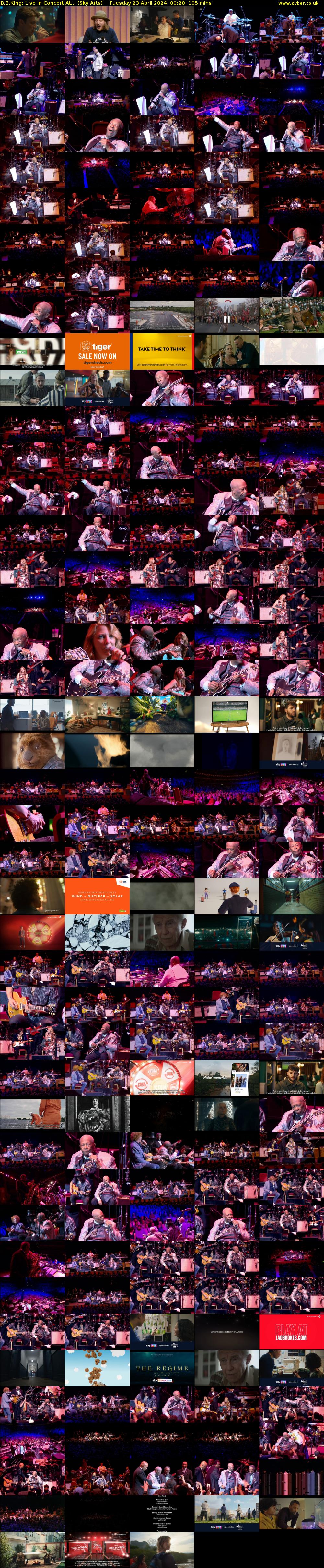 B.B.King: Live In Concert At... (Sky Arts) Tuesday 23 April 2024 00:20 - 02:05