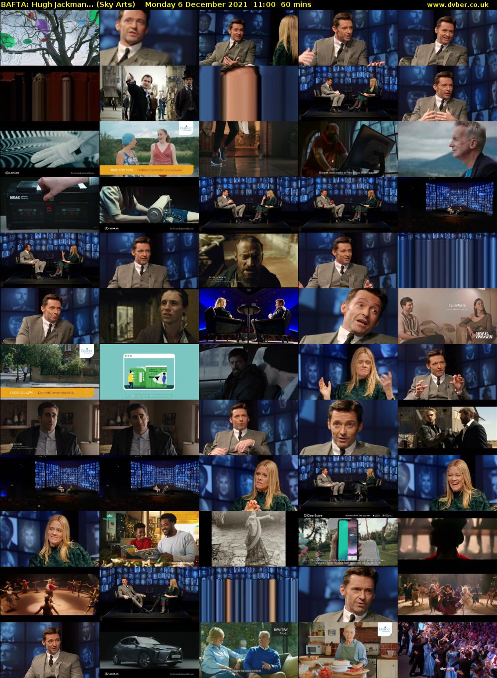 BAFTA: Hugh Jackman... (Sky Arts) Monday 6 December 2021 11:00 - 12:00