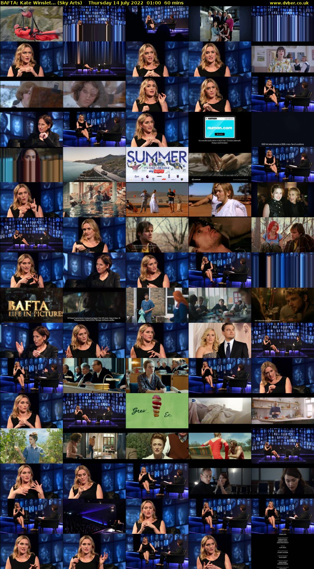 BAFTA: Kate Winslet... (Sky Arts) Thursday 14 July 2022 01:00 - 02:00
