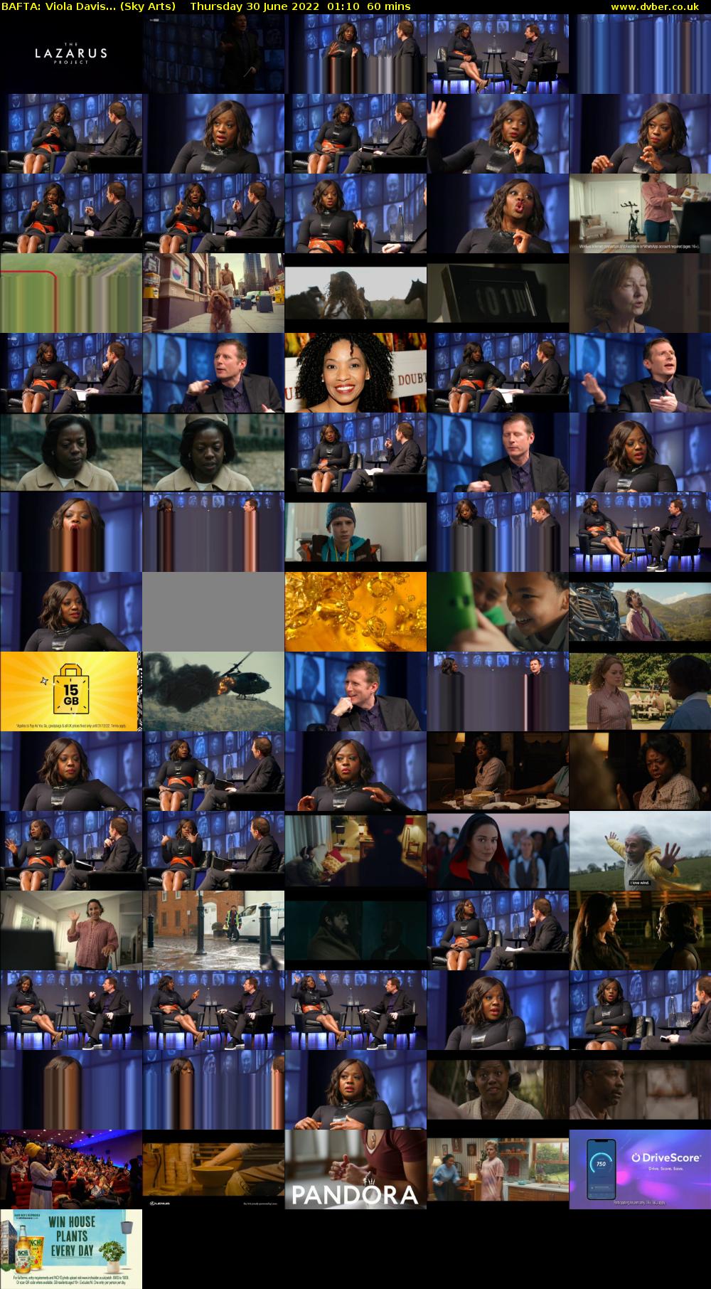 BAFTA: Viola Davis... (Sky Arts) Thursday 30 June 2022 01:10 - 02:10