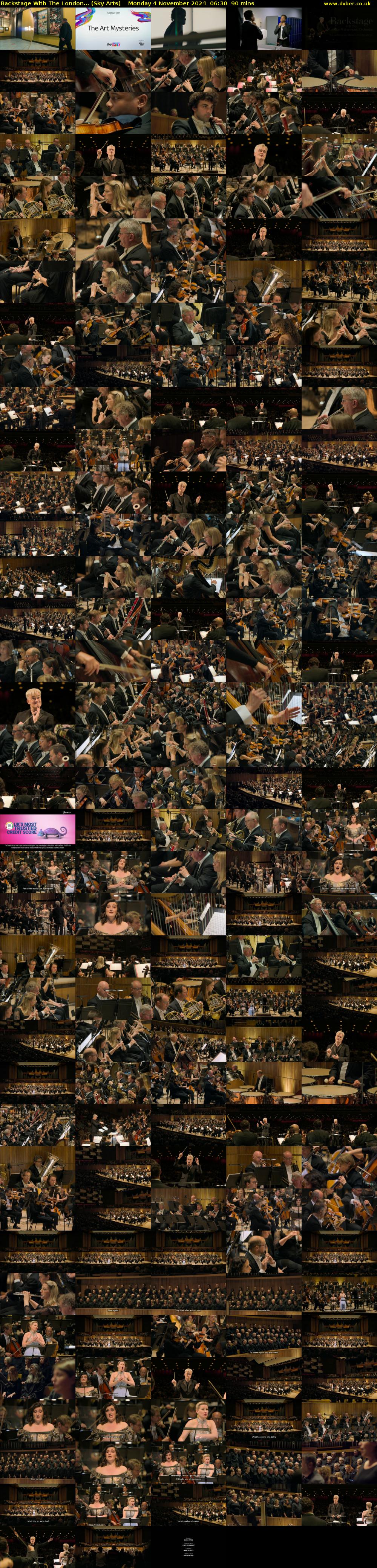 Backstage With The London... (Sky Arts) Monday 4 November 2024 06:30 - 08:00