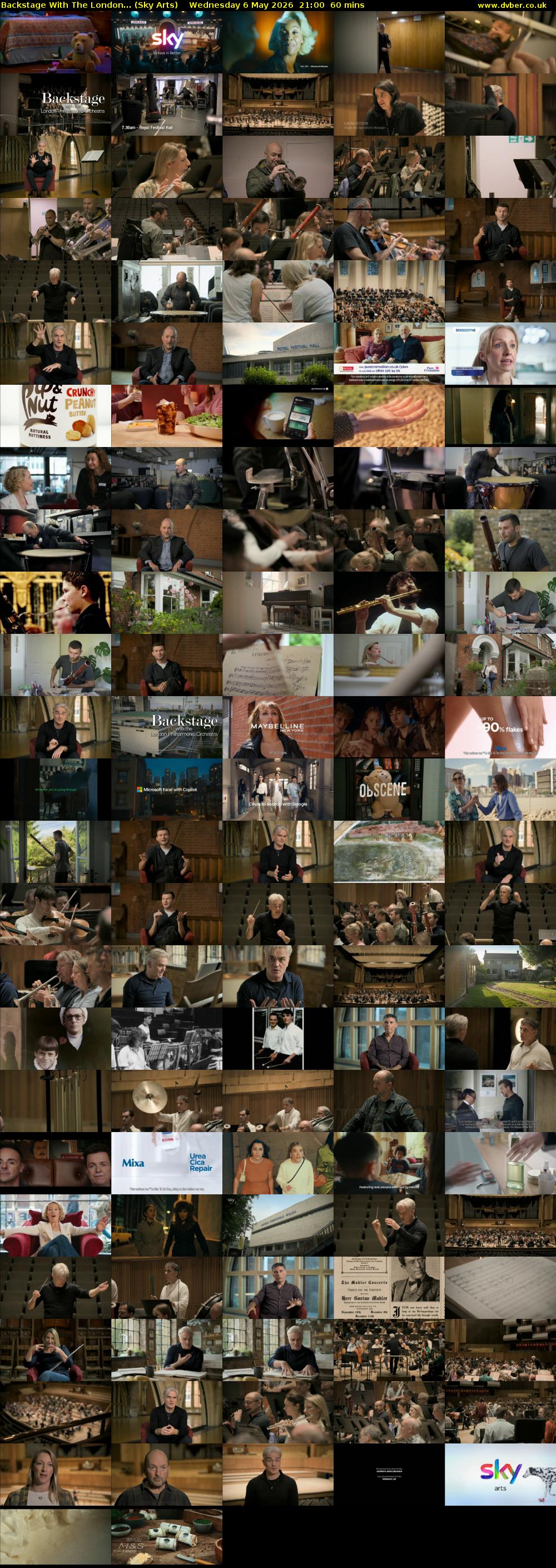 Backstage With The London... (Sky Arts) Wednesday 6 May 2026 21:00 - 22:00