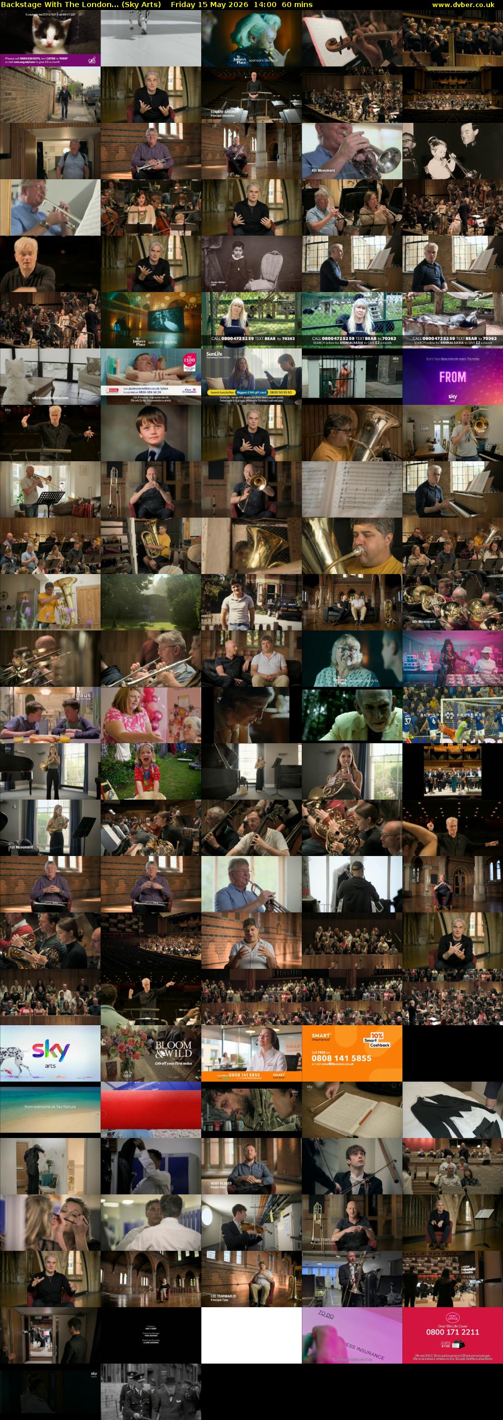 Backstage With The London... (Sky Arts) Friday 15 May 2026 14:00 - 15:00