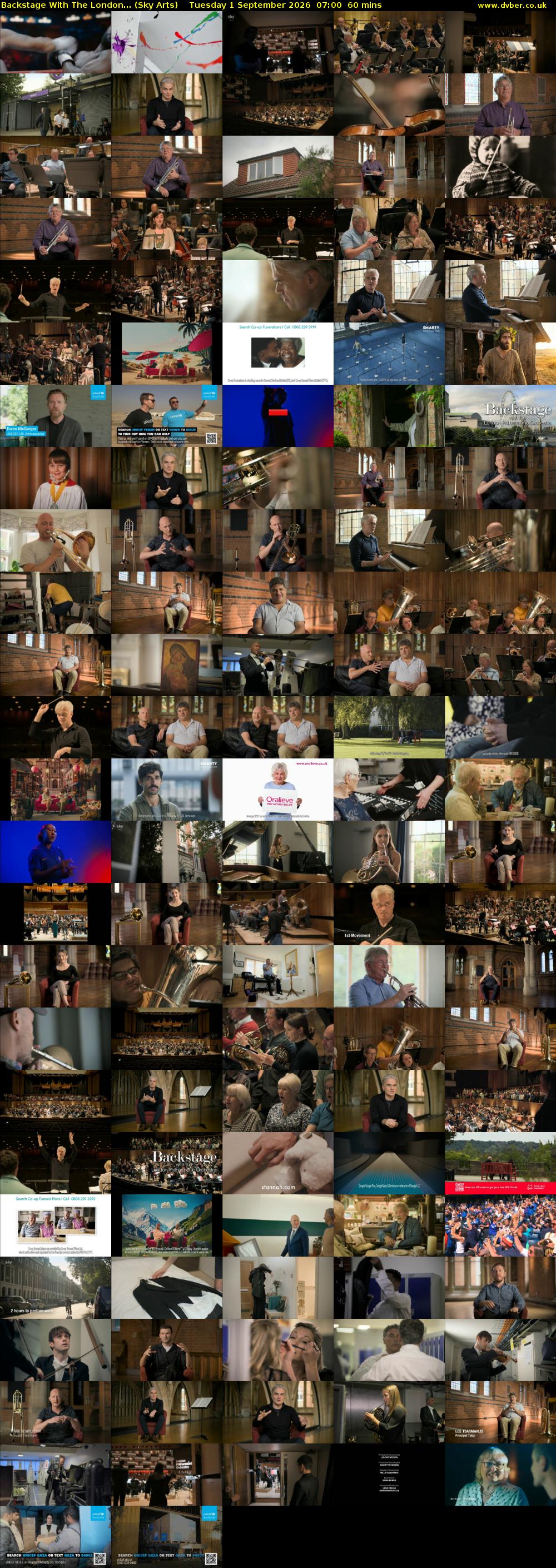 Backstage With The London... (Sky Arts) Tuesday 1 September 2026 07:00 - 08:00