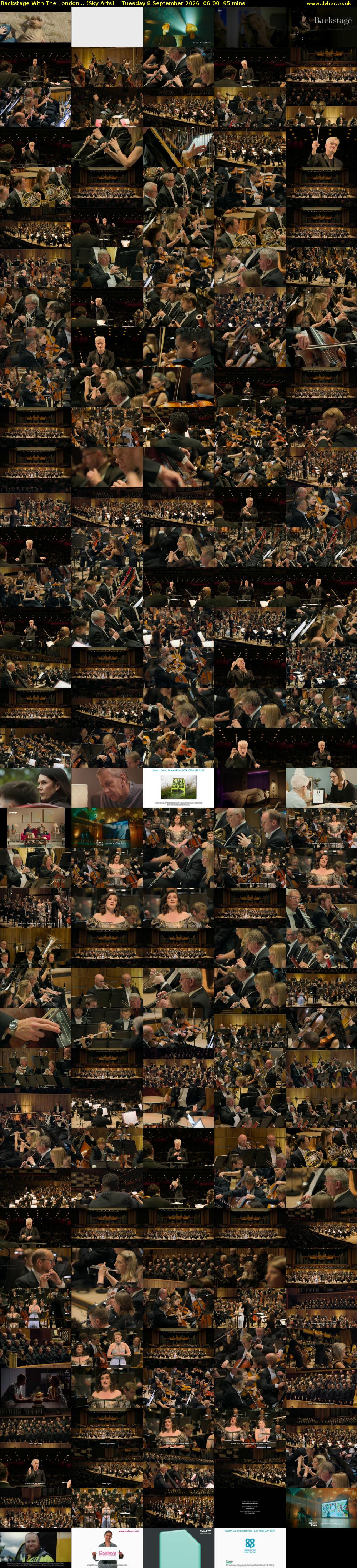 Backstage With The London... (Sky Arts) Tuesday 8 September 2026 06:00 - 07:35