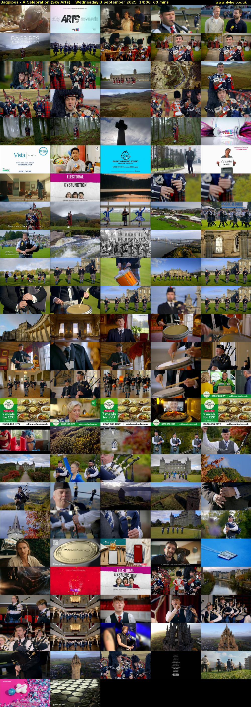 Bagpipes - A Celebration (Sky Arts) Wednesday 3 September 2025 14:00 - 15:00