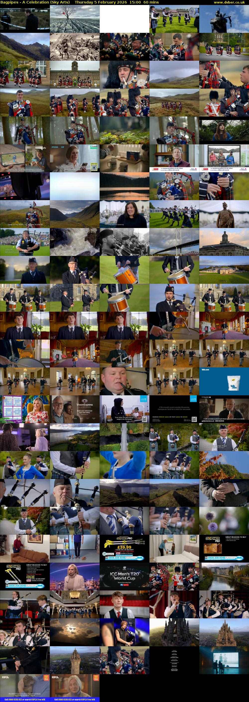 Bagpipes - A Celebration (Sky Arts) Thursday 5 February 2026 15:00 - 16:00