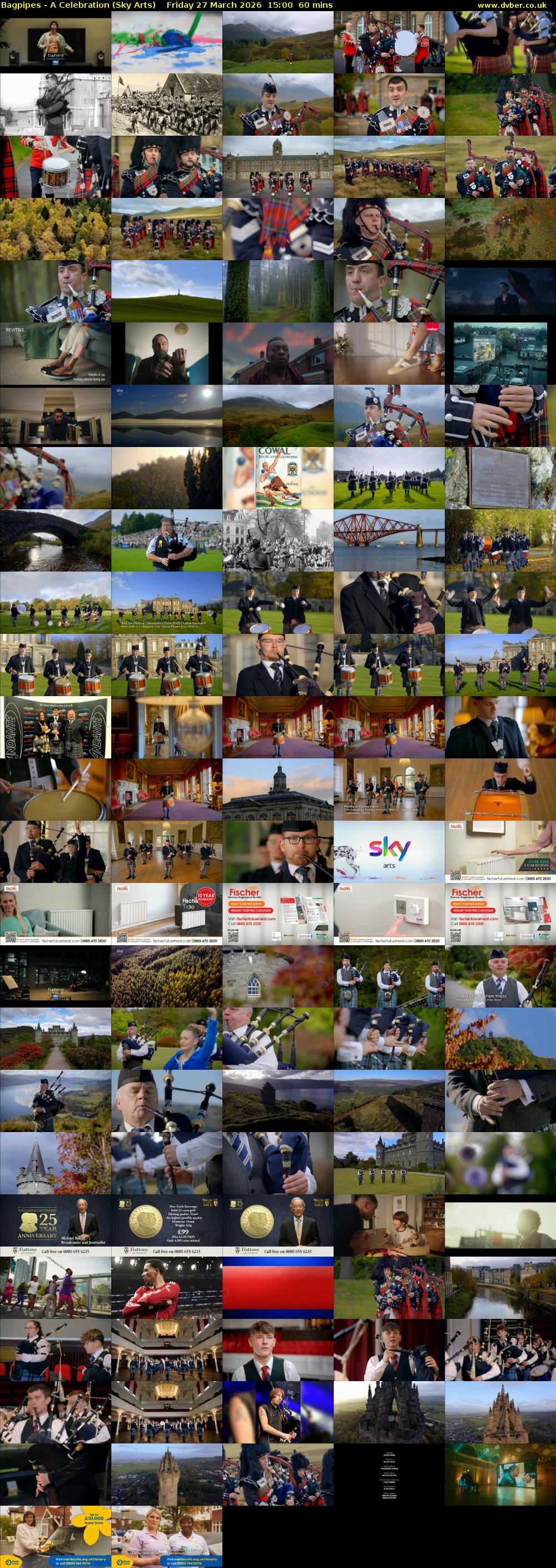 Bagpipes - A Celebration (Sky Arts) Friday 27 March 2026 15:00 - 16:00