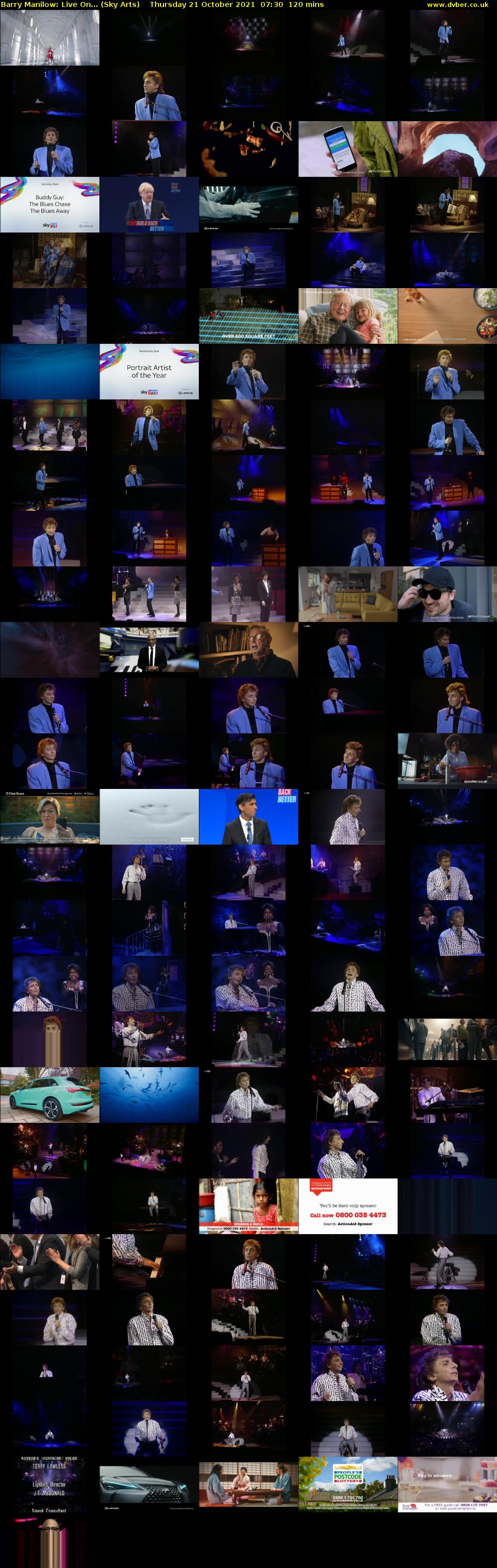 Barry Manilow: Live On... (Sky Arts) Thursday 21 October 2021 07:30 - 09:30