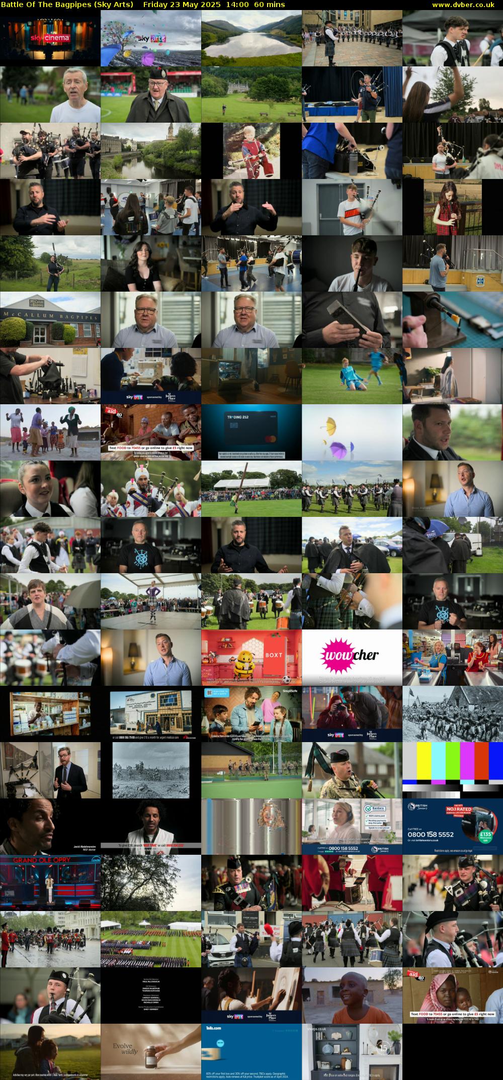 Battle Of The Bagpipes (Sky Arts) Friday 23 May 2025 14:00 - 15:00