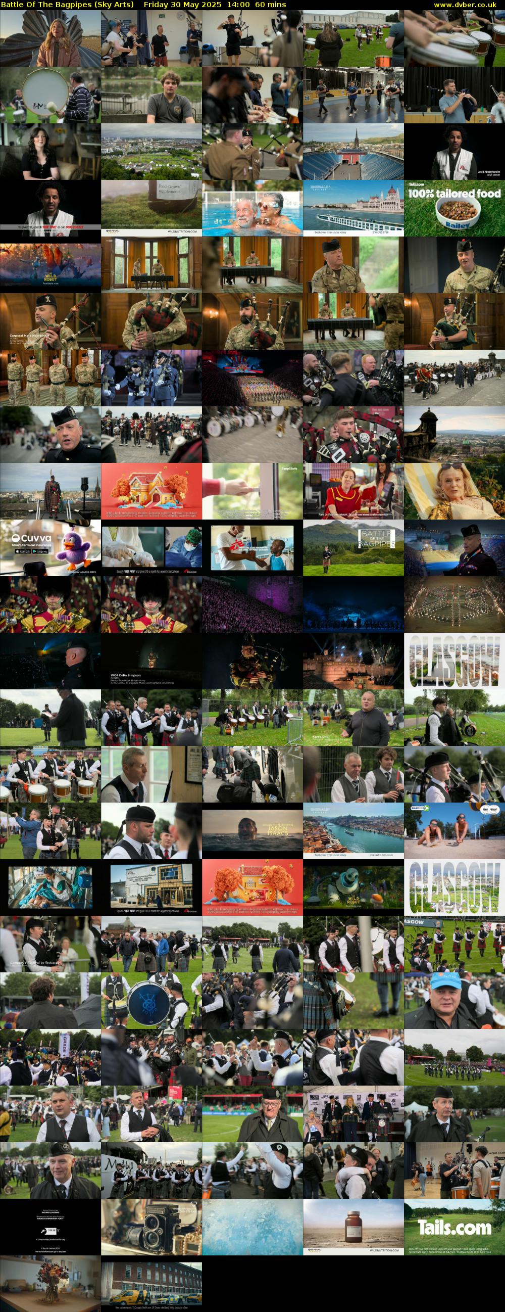Battle Of The Bagpipes (Sky Arts) Friday 30 May 2025 14:00 - 15:00