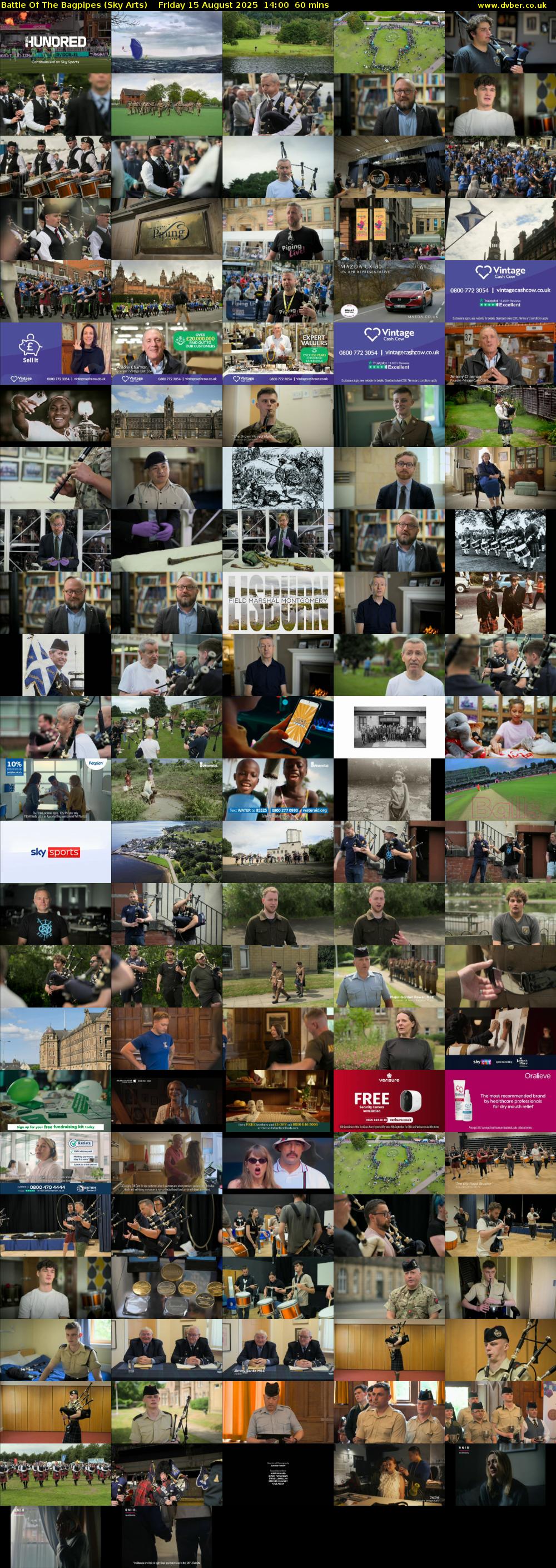 Battle Of The Bagpipes (Sky Arts) Friday 15 August 2025 14:00 - 15:00