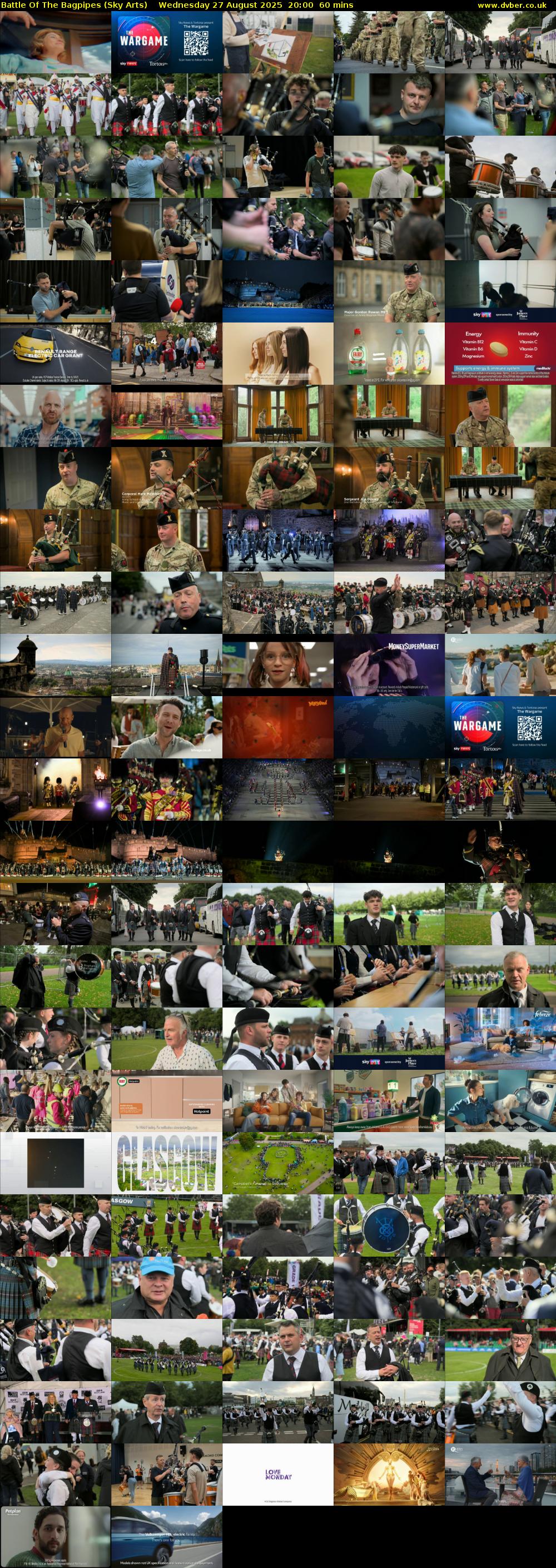 Battle Of The Bagpipes (Sky Arts) Wednesday 27 August 2025 20:00 - 21:00