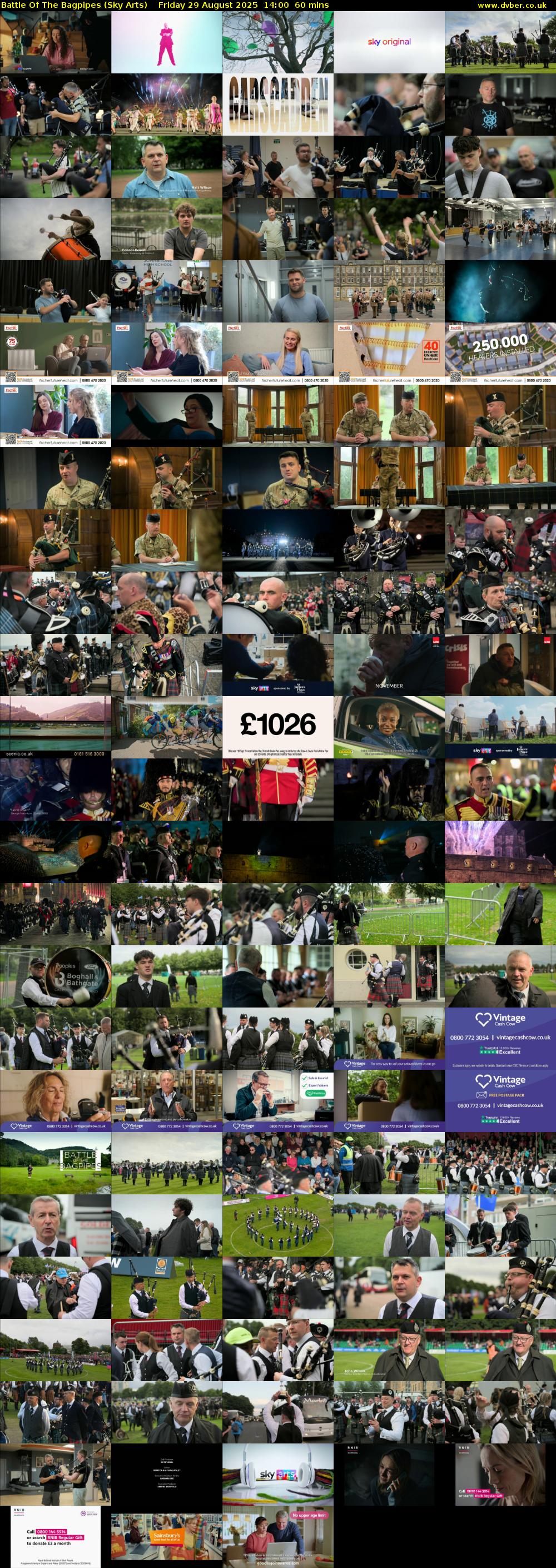 Battle Of The Bagpipes (Sky Arts) Friday 29 August 2025 14:00 - 15:00