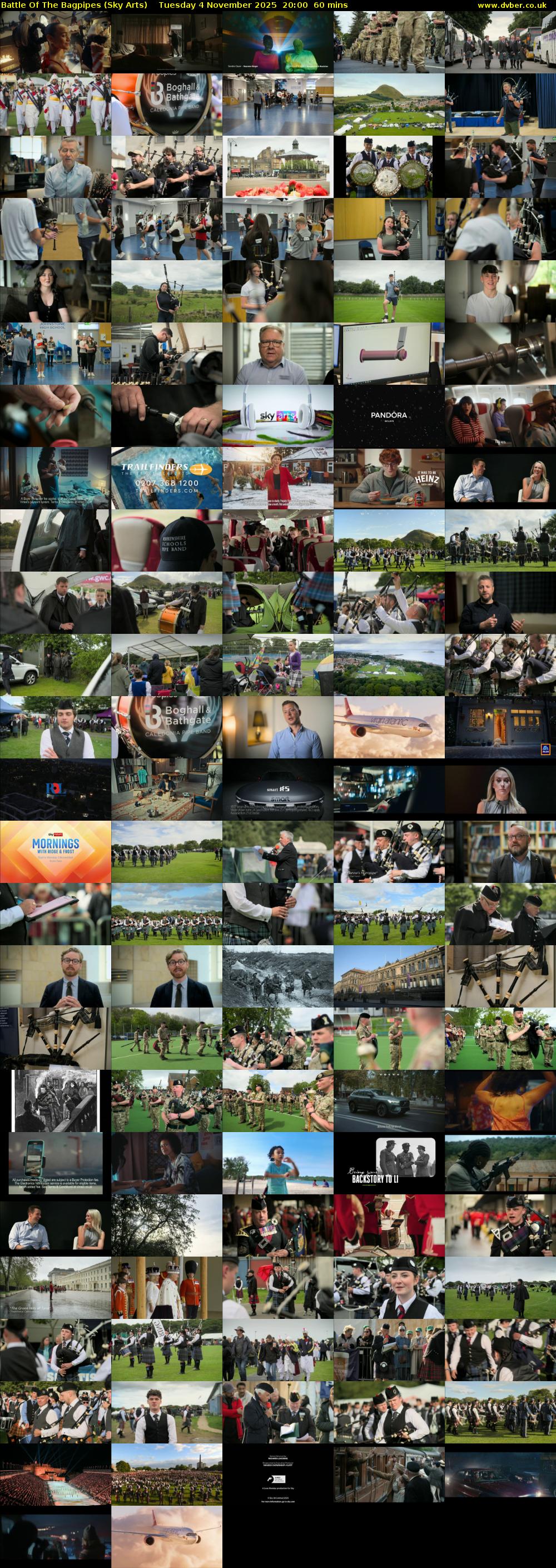 Battle Of The Bagpipes (Sky Arts) Tuesday 4 November 2025 20:00 - 21:00