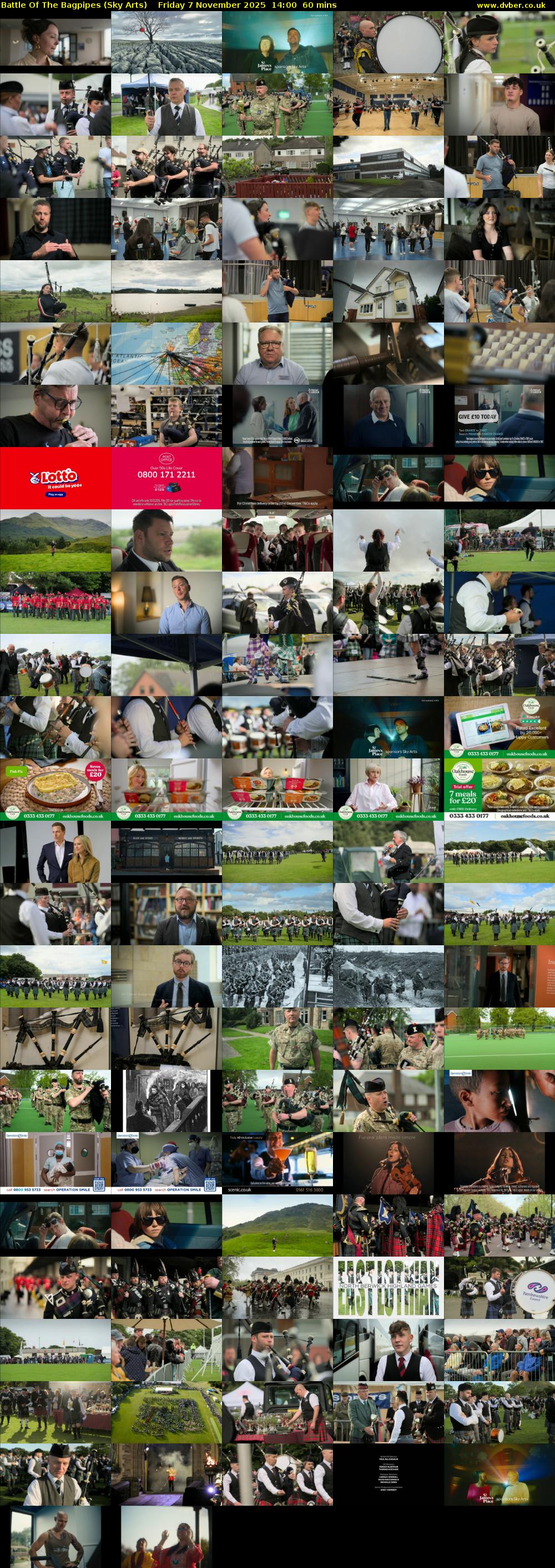 Battle Of The Bagpipes (Sky Arts) Friday 7 November 2025 14:00 - 15:00