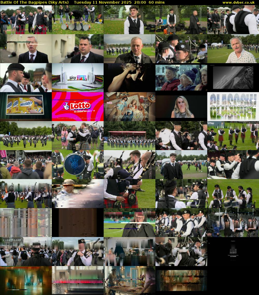 Battle Of The Bagpipes (Sky Arts) Tuesday 11 November 2025 20:00 - 21:00