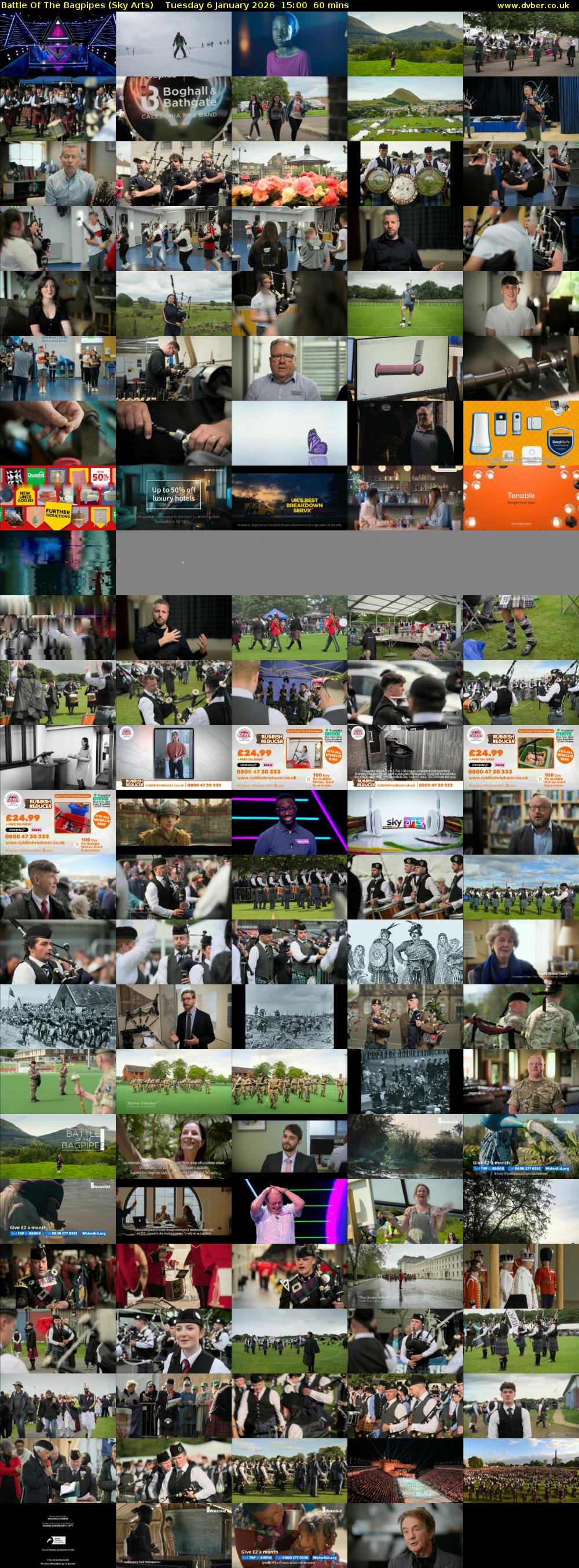 Battle Of The Bagpipes (Sky Arts) Tuesday 6 January 2026 15:00 - 16:00