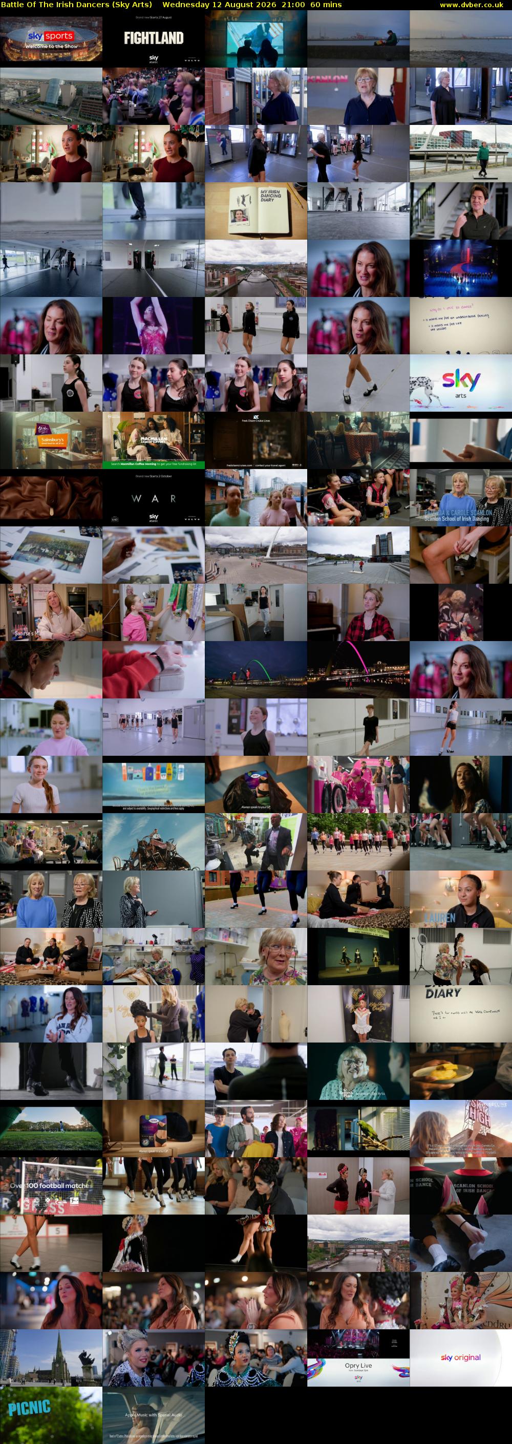 Battle Of The Irish Dancers (Sky Arts) Wednesday 12 August 2026 21:00 - 22:00