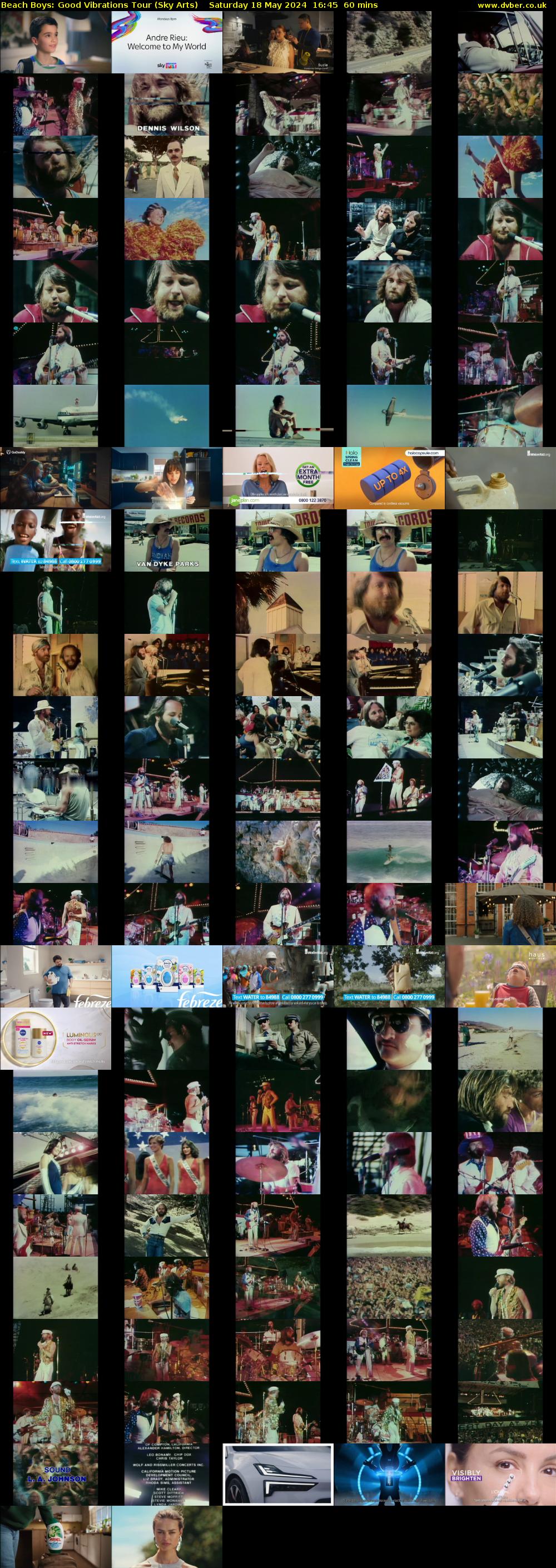 Beach Boys: Good Vibrations Tour (Sky Arts) Saturday 18 May 2024 16:45 - 17:45