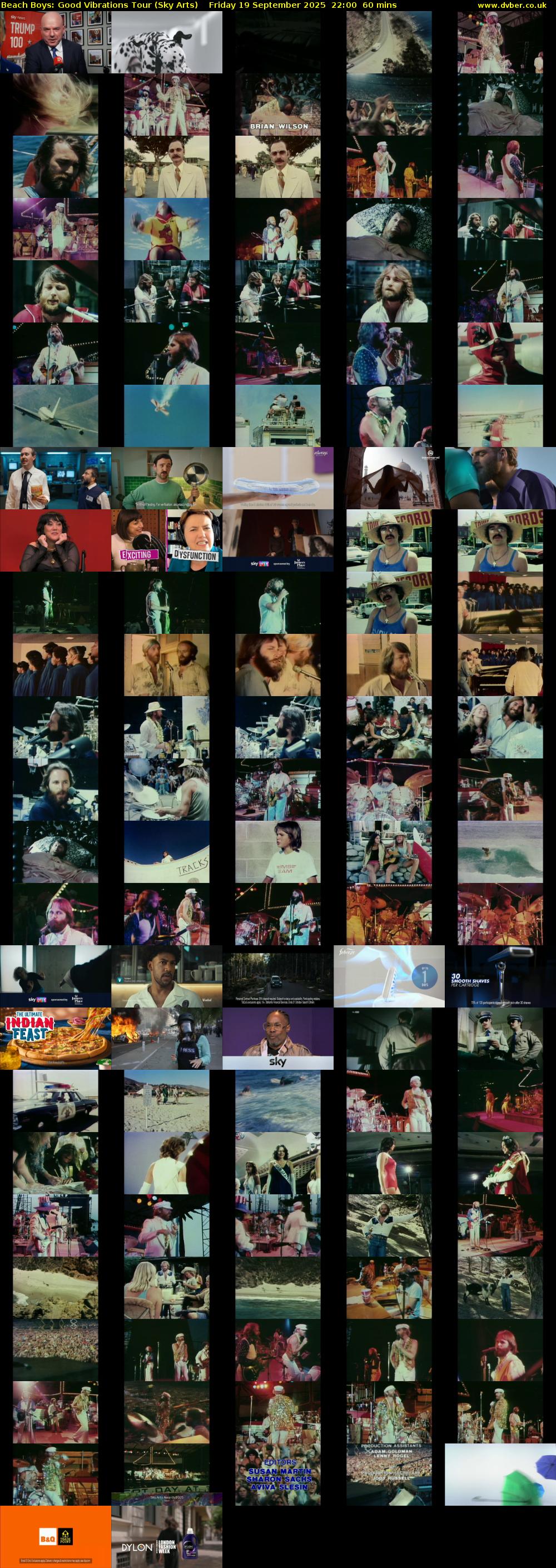 Beach Boys: Good Vibrations Tour (Sky Arts) Friday 19 September 2025 22:00 - 23:00