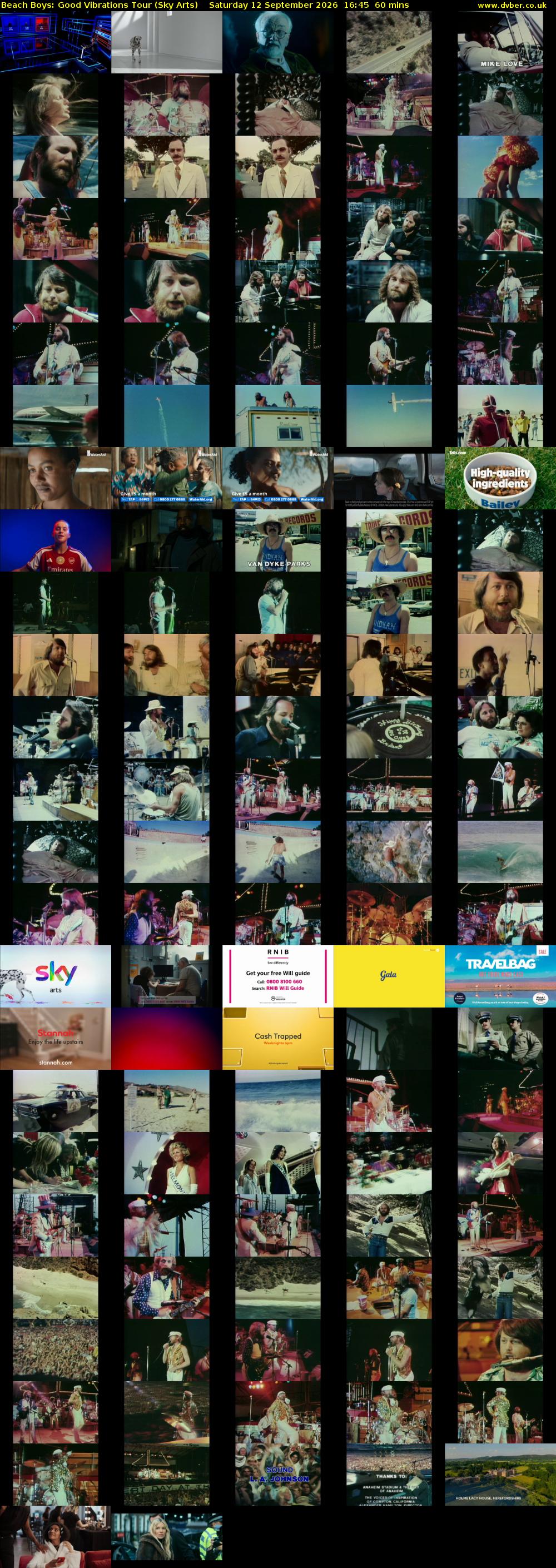 Beach Boys: Good Vibrations Tour (Sky Arts) Saturday 12 September 2026 16:45 - 17:45
