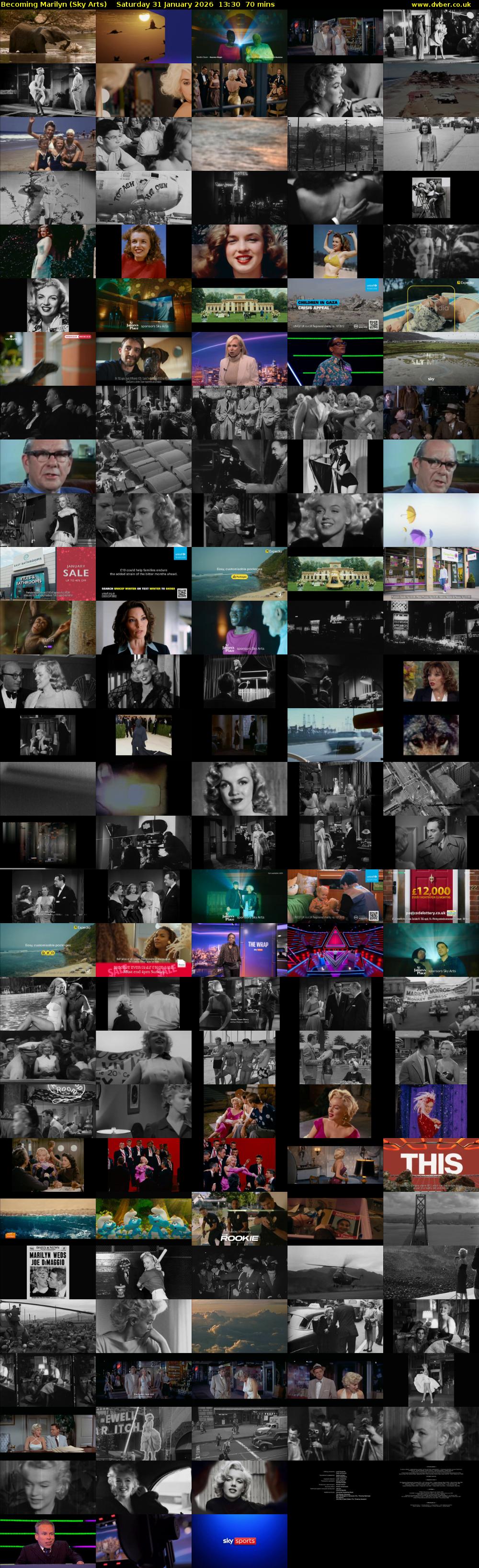 Becoming Marilyn (Sky Arts) Saturday 31 January 2026 13:30 - 14:40