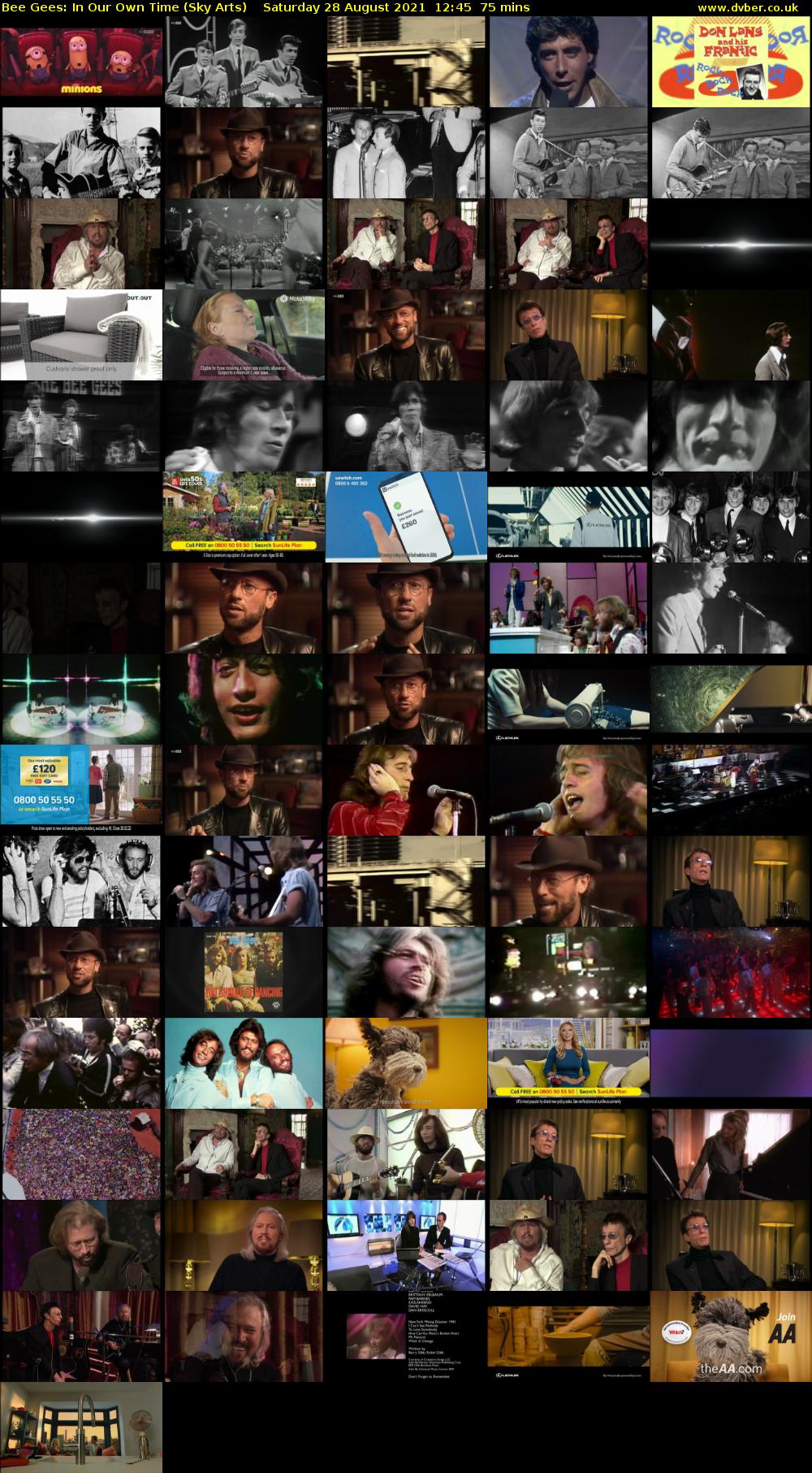 Bee Gees: In Our Own Time (Sky Arts) Saturday 28 August 2021 13:45 - 15:00