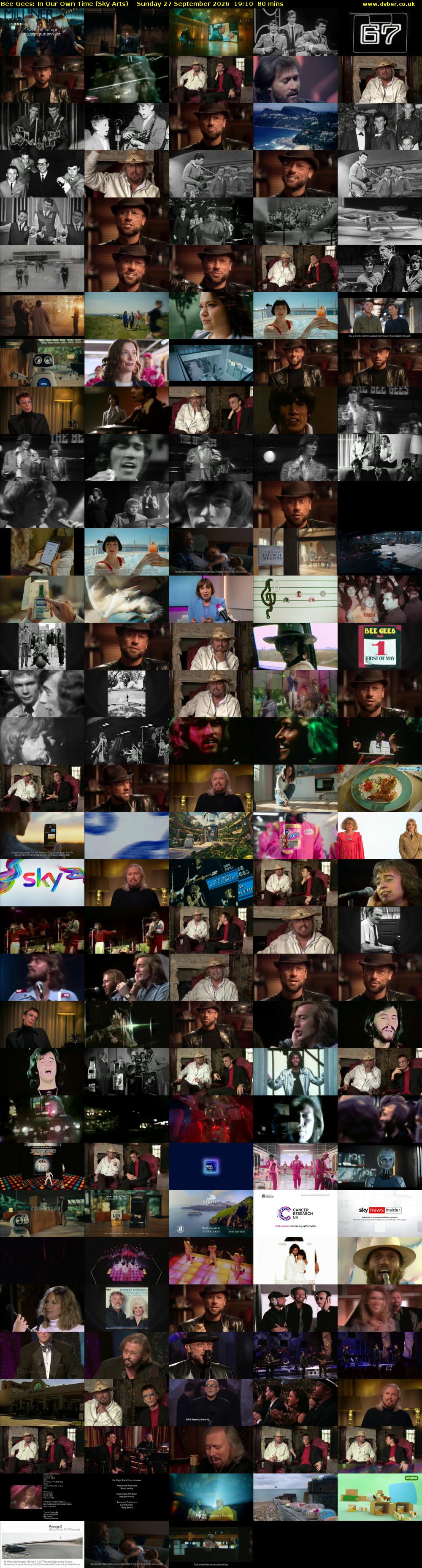 Bee Gees: In Our Own Time (Sky Arts) Sunday 27 September 2026 19:10 - 20:30