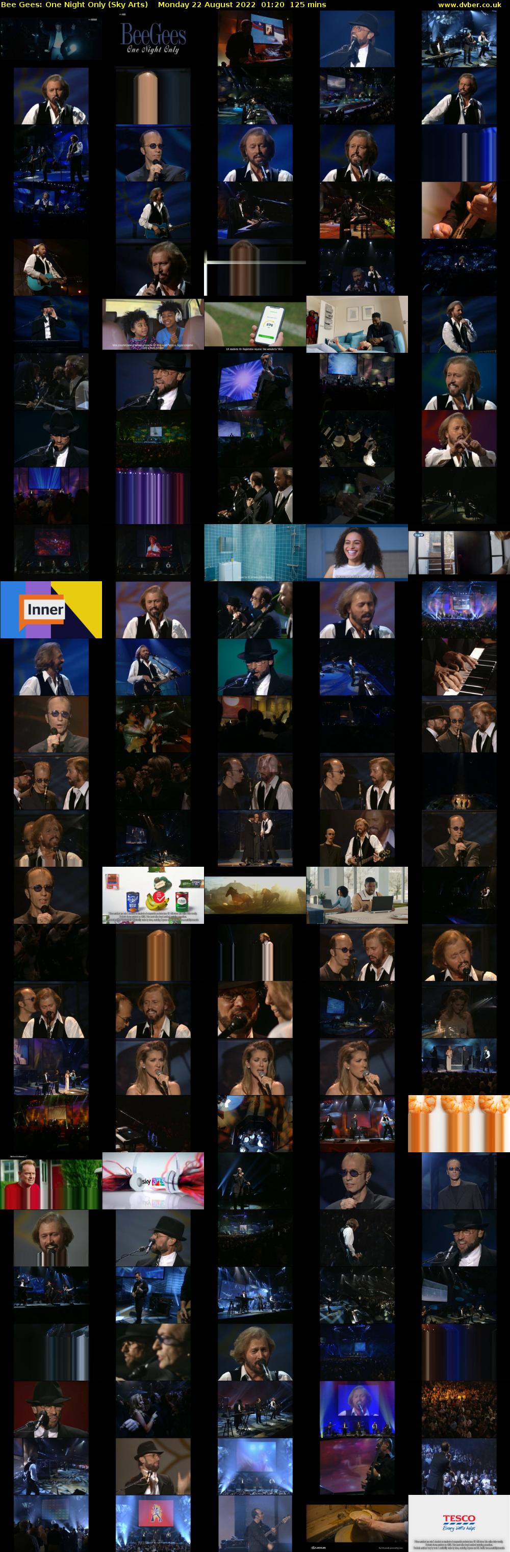 Bee Gees: One Night Only (Sky Arts) Monday 22 August 2022 01:20 - 03:25