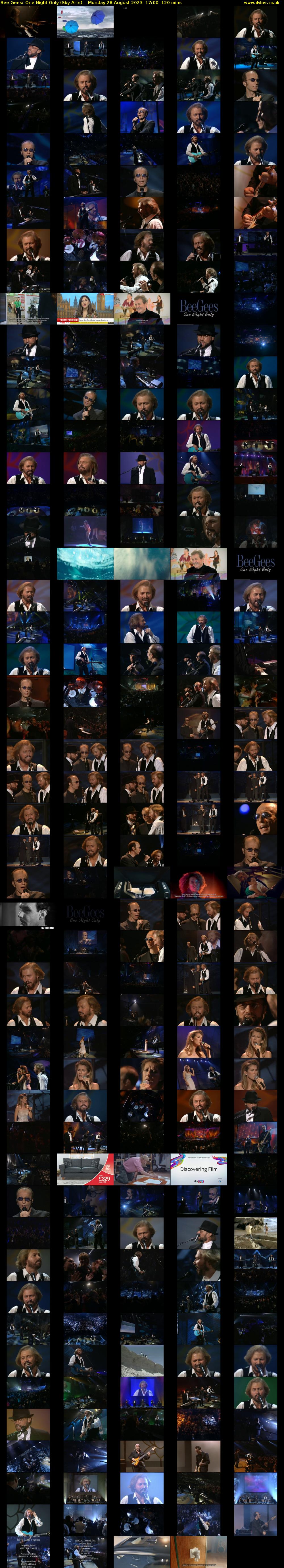 Bee Gees: One Night Only (Sky Arts) Monday 28 August 2023 17:00 - 19:00