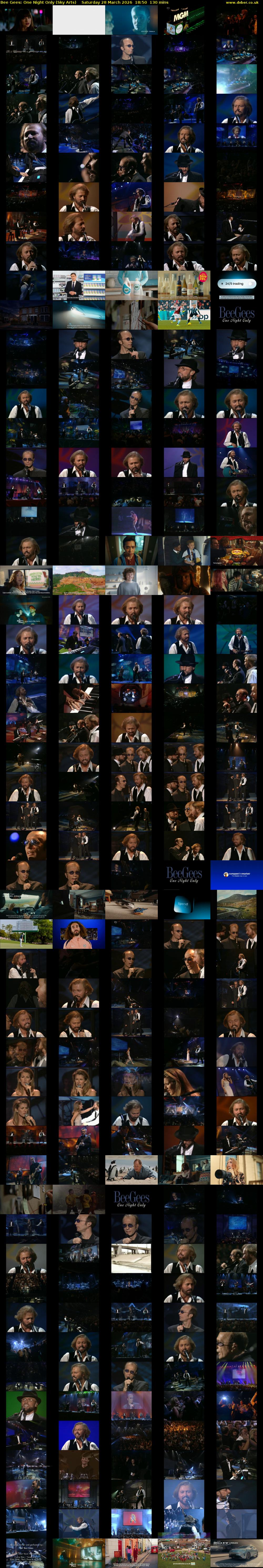 Bee Gees: One Night Only (Sky Arts) Saturday 28 March 2026 18:50 - 21:00