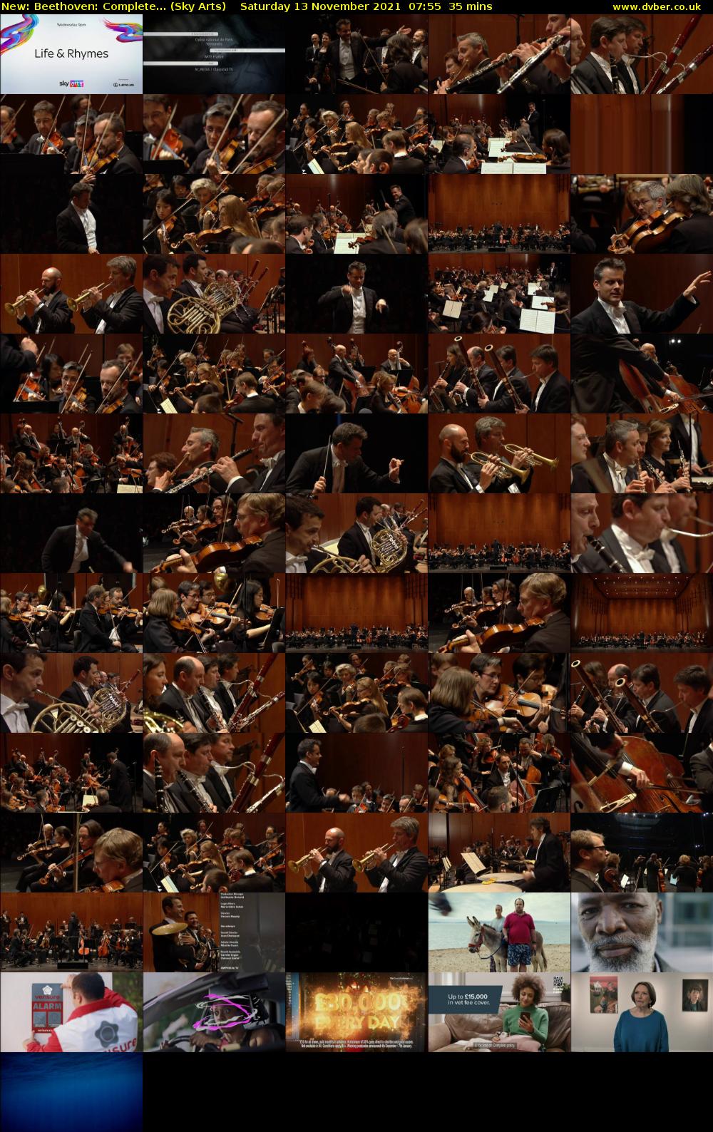 Beethoven: Complete... (Sky Arts) Saturday 13 November 2021 07:55 - 08:30