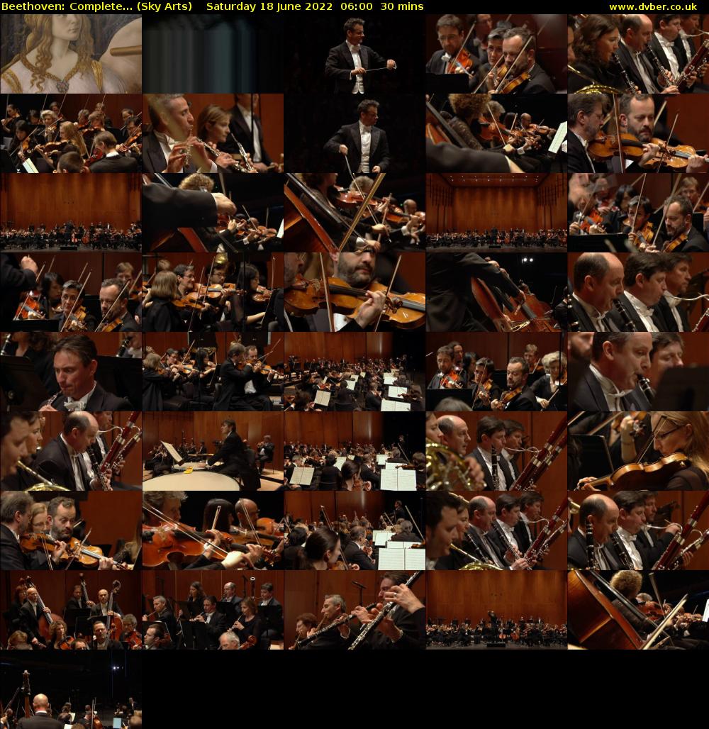 Beethoven: Complete... (Sky Arts) Saturday 18 June 2022 06:00 - 06:30