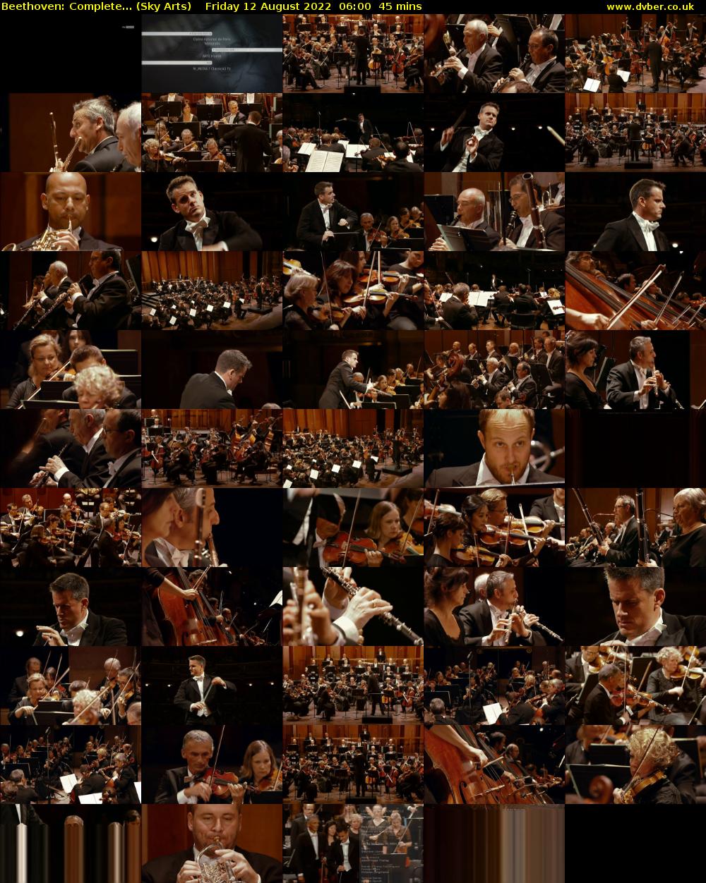 Beethoven: Complete... (Sky Arts) Friday 12 August 2022 06:00 - 06:45