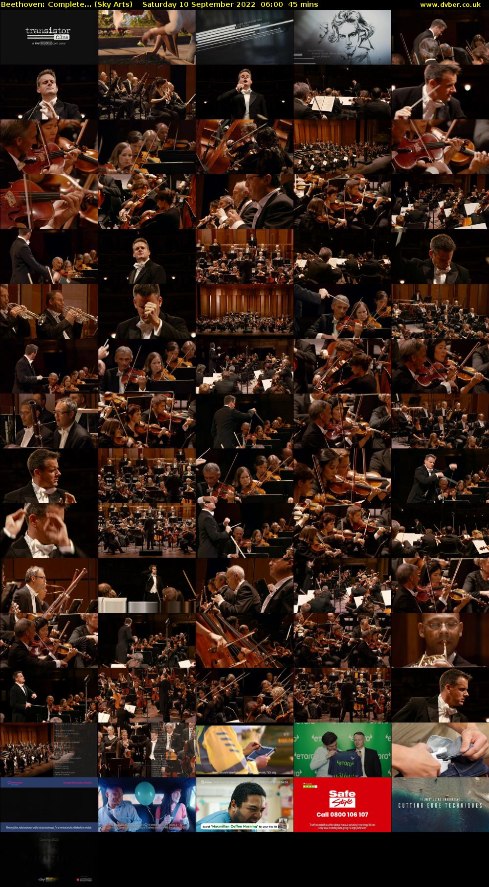 Beethoven: Complete... (Sky Arts) Saturday 10 September 2022 06:00 - 06:45