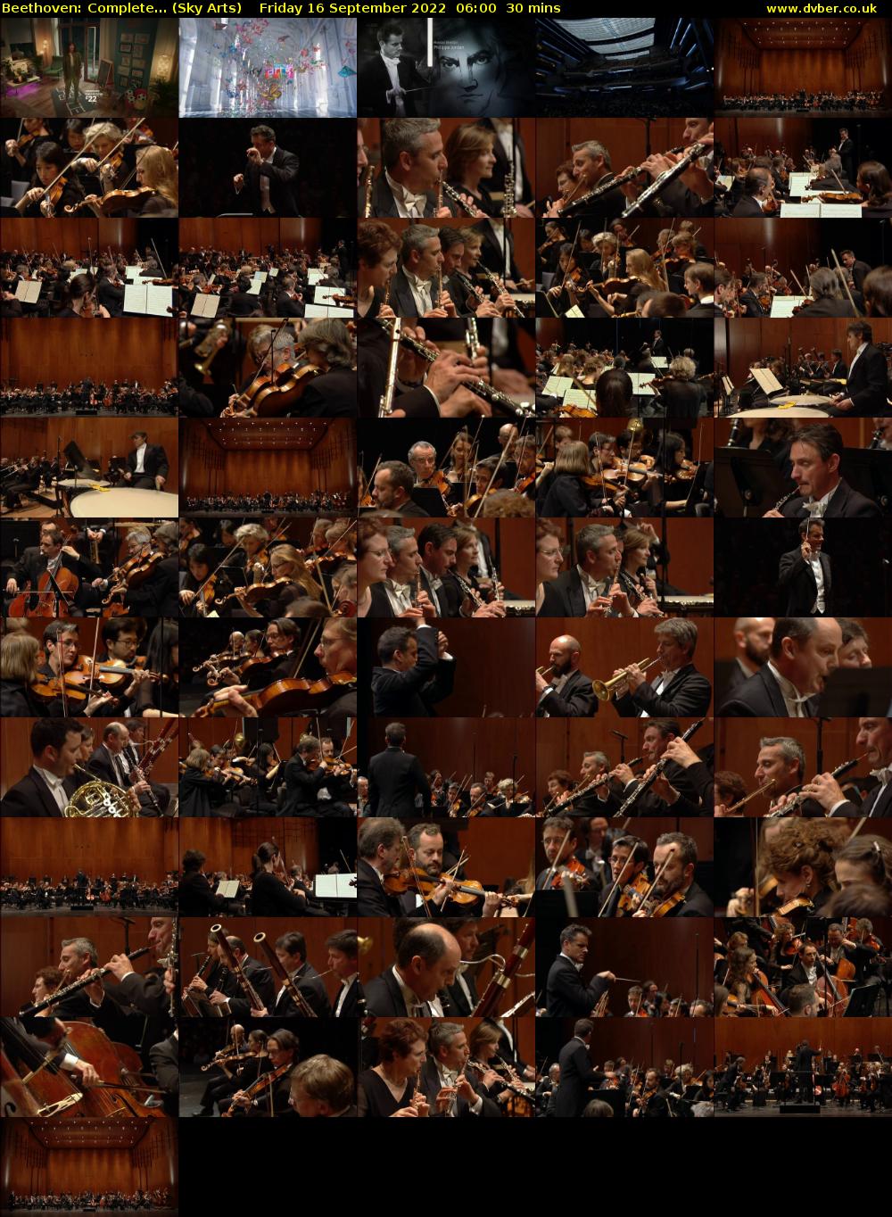 Beethoven: Complete... (Sky Arts) Friday 16 September 2022 06:00 - 06:30