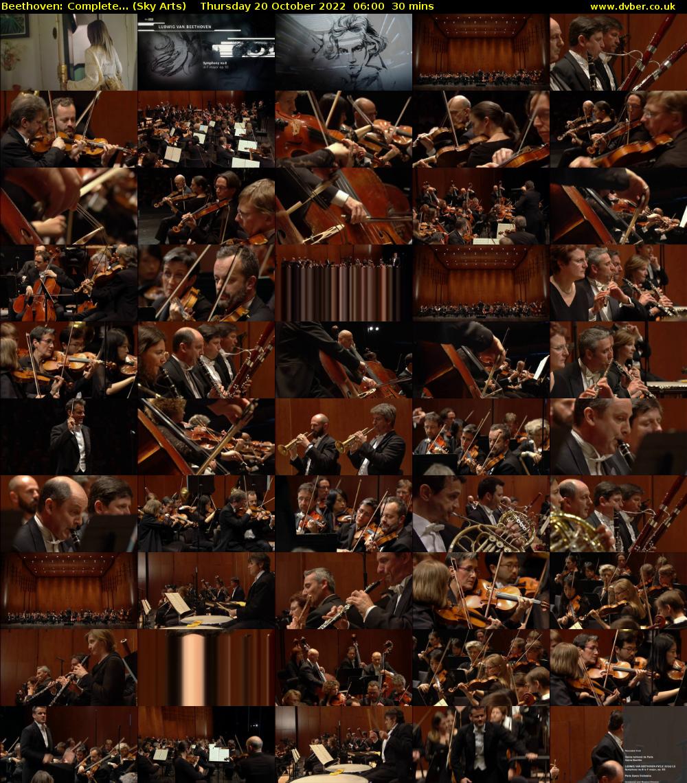 Beethoven: Complete... (Sky Arts) Thursday 20 October 2022 06:00 - 06:30