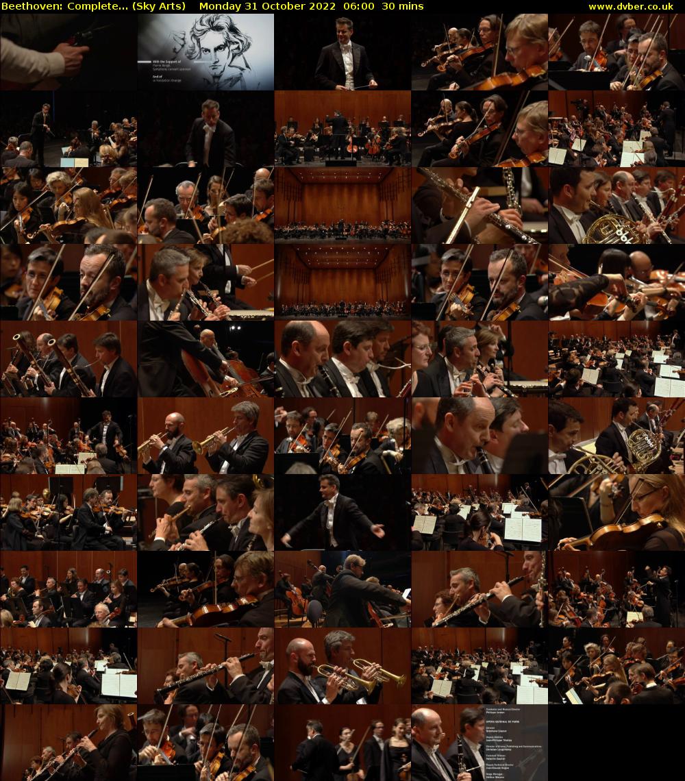 Beethoven: Complete... (Sky Arts) Monday 31 October 2022 06:00 - 06:30