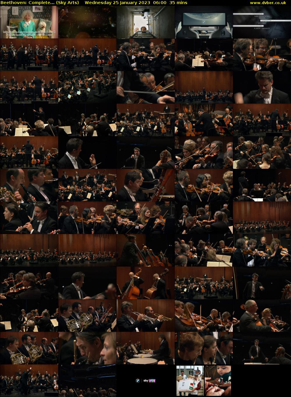 Beethoven: Complete... (Sky Arts) Wednesday 25 January 2023 06:00 - 06:35