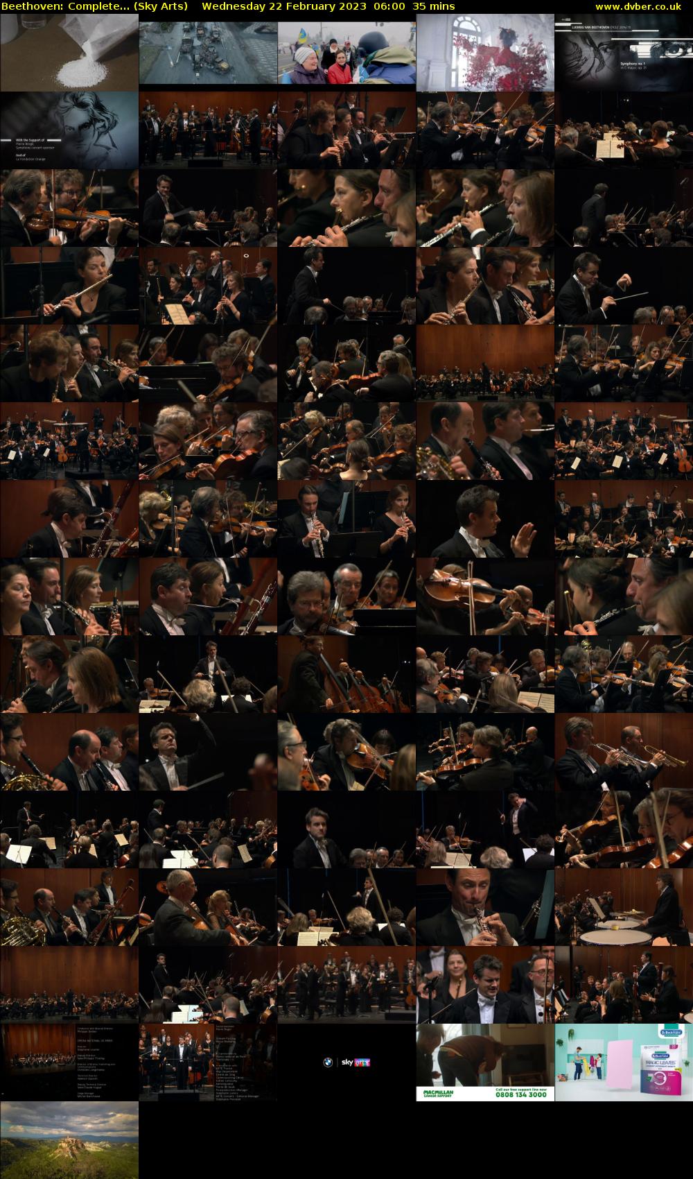 Beethoven: Complete... (Sky Arts) Wednesday 22 February 2023 06:00 - 06:35