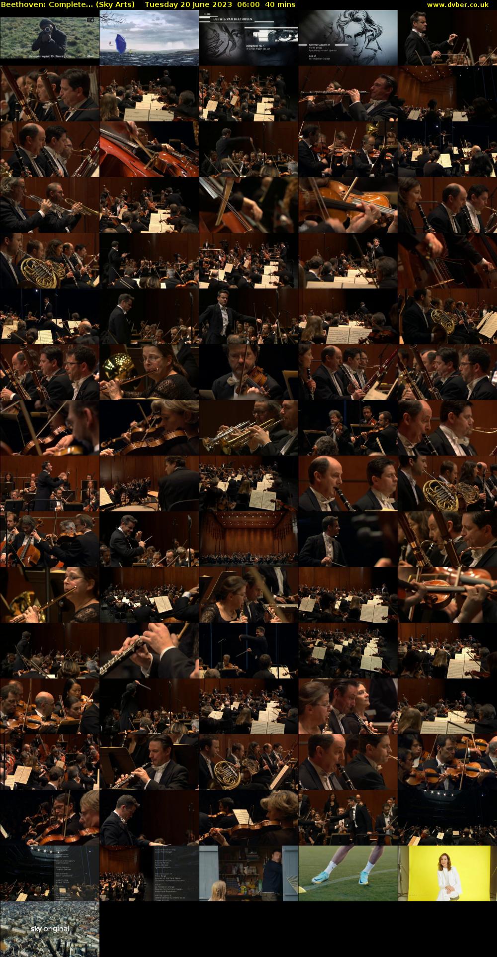 Beethoven: Complete... (Sky Arts) Tuesday 20 June 2023 06:00 - 06:40
