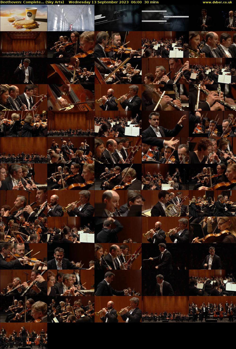 Beethoven: Complete... (Sky Arts) Wednesday 13 September 2023 06:00 - 06:30