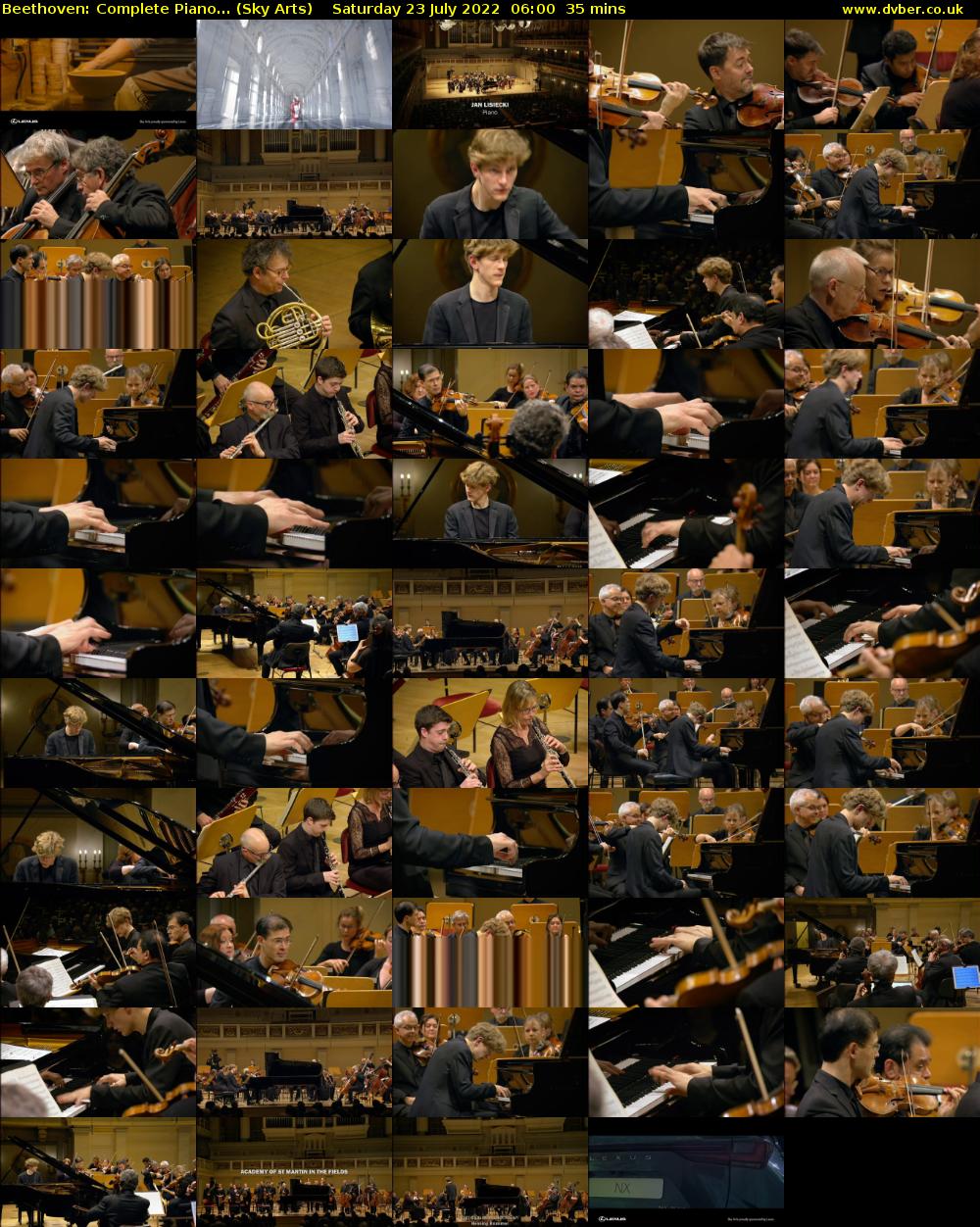 Beethoven: Complete Piano... (Sky Arts) Saturday 23 July 2022 06:00 - 06:35